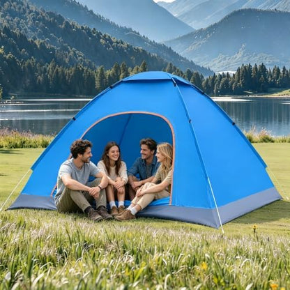 2 Person Pop Up Tent Lightweight Camping Tent Waterproof Backpack Tent Single Door with Skylight Quick Setup Compact Foldable Design