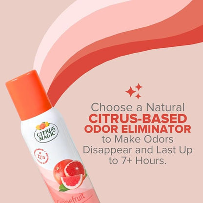 Citrus Magic Odor Eliminating Air Freshener Spray, Grapefruit, 3-Ounce, Pack of 3