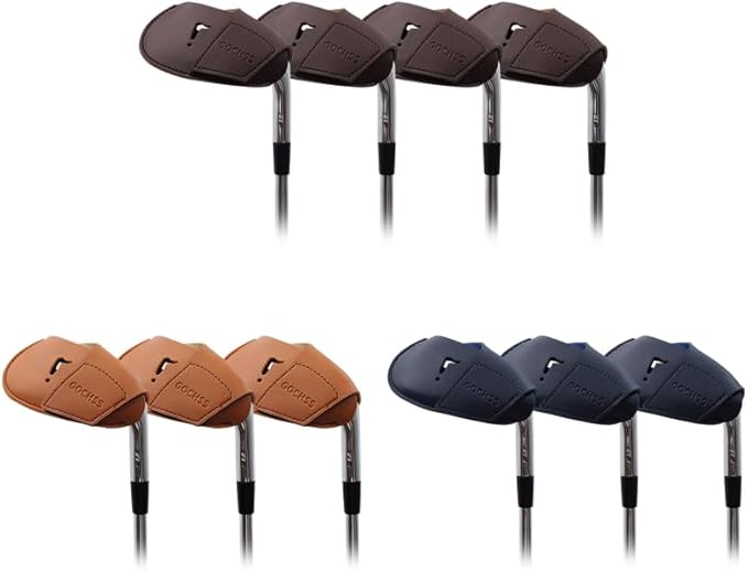 I Golf Iron Headcovers 10pcs PU Fit Both Right-Handed Clubs Golf Club Protector for Titleist Callaway Ping Taylormade Fit More Brands Golf Iron.