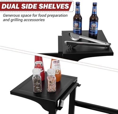PD1300T Tabletop Griddle Stand with Basket Black