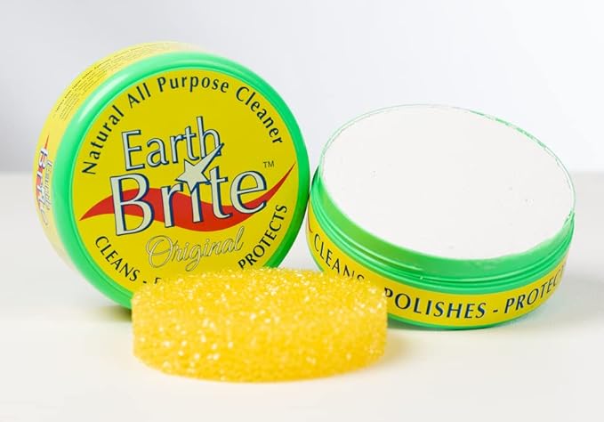 All Natural Multipurpose Cleaner for Bathroom, Floor, Kitchen and More | 300g Original Natural Clay Tub + Sponge (2-Pack) Includes Bonus Diamond Towel Cleaning Supplies Kit
