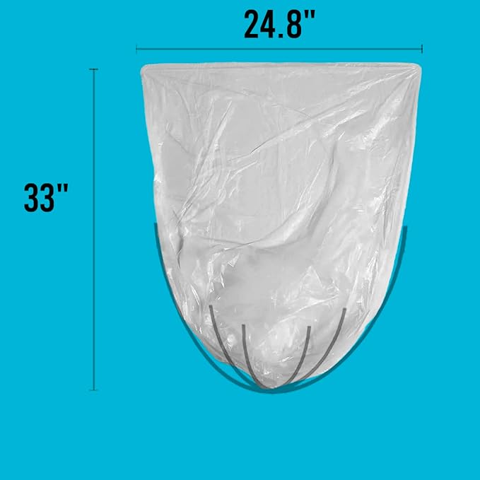 Trash Bags 13 Gallon, 250 Count Bulk, Clear Plastic Recycling Garbage Bags, Multi-purpose Tall Kitchen Trash Bags Can Liners for Business Home Commercial and Industrial