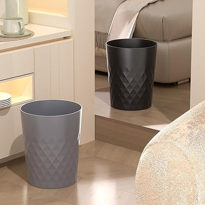 Small Bathroom Trash Can 2 Pack 1.8 Gallon Garbage Can Waste Basket Recycling Bin for Dorms Bedrooms Offices Kitchens, Black White