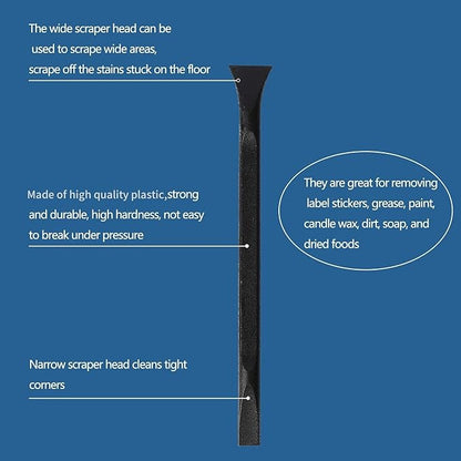 Tpyx Scraper Small Plastic Scraper Tool, Multi-Purpose Scraper Non-Scratch Cleaning Tool, Used in Narrow Spaces and Gaps, Perfect for Removing Oil Stains, Labels, Food, Dirt, Paint, Etc. (6pcs)
