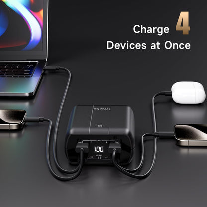 imuto 100w Power Bank, 20000mAh 4-Output Laptop Portable Charger,Fast Charging USB C PD3.0 External Battery Pack for Laptop MacBook Dell XPS iPad Tablet Steam Deck iPhone 16 15 14 Pro Samsung S22 etc