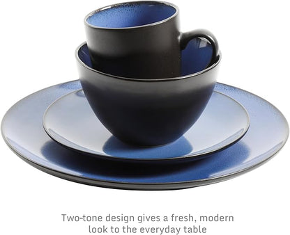 Gibson Elite Soho Lounge Round Reactive Glaze Stoneware Dinnerware Set