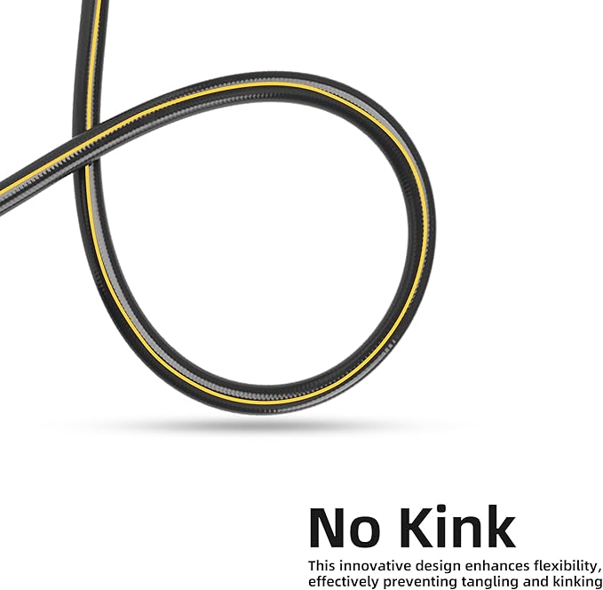 Solution4Patio Lead-in Garden Hose 3/4 in. x 25 ft. -Heavy Duty Durable Flexible Lightweight Water Pipe -Brass Aluminum Ends for Household & Commercial Use -Kink Free, No Leaking, Male/Female Fittings