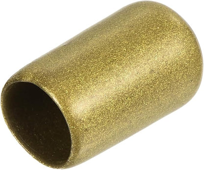 uxcell 20pcs Rubber End Caps 8.5mm ID Vinyl Round Tube Bolt Cap Cover Thread Protectors Gold