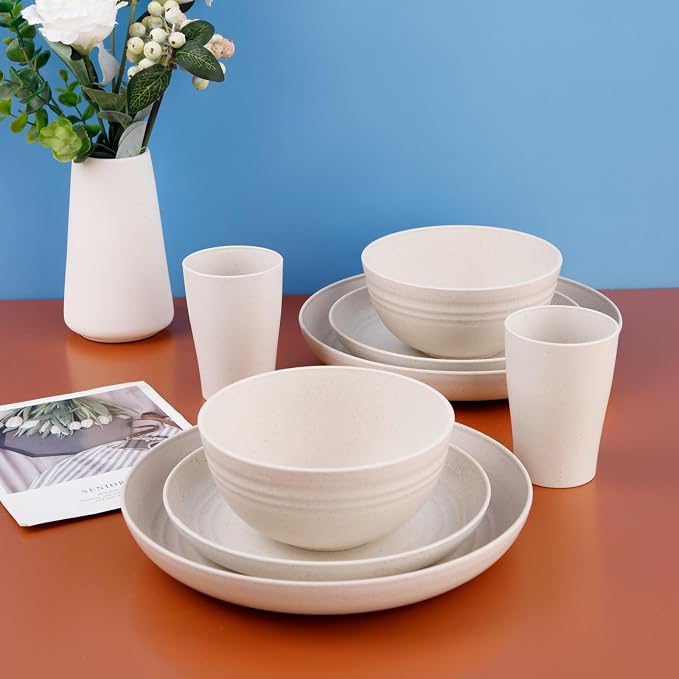 Wheat Straw Dinnerware Sets, Dish Sets