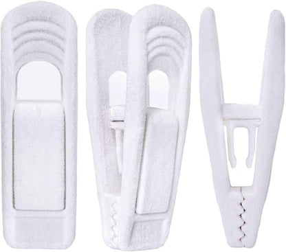 White Velvet Hangers Clips 40 PCS, Pants Hangers Velvet Clips Easily Add to Velvet Hanger, Skirt Suit Pants Clothes Velvet Hangers, Baby Kids Hangers Clips