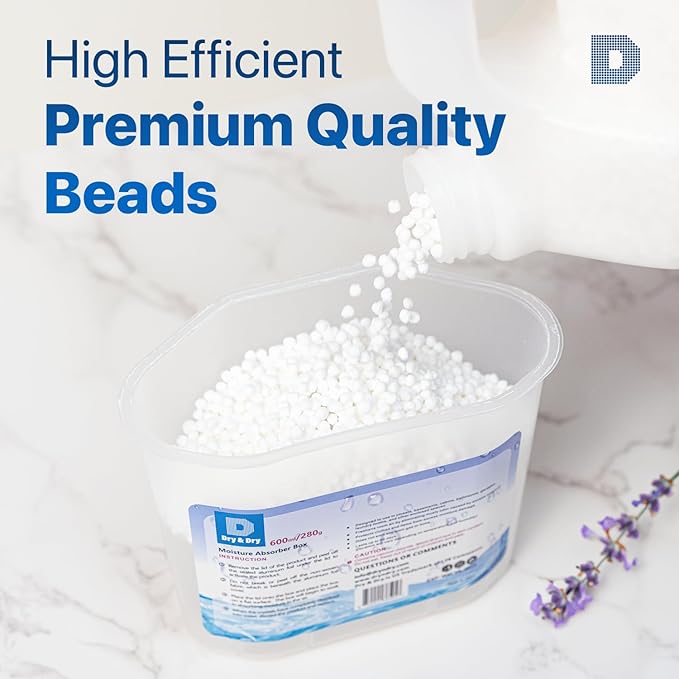 Dry & Dry Moisture Absorbers Refill Beads (7.5 LBS) - Dehumidifiers for Home Dehumidifier for Basement Small Dehumidifiers Dehumidifiers, Moisture Absorber Refill, Fragrance Free