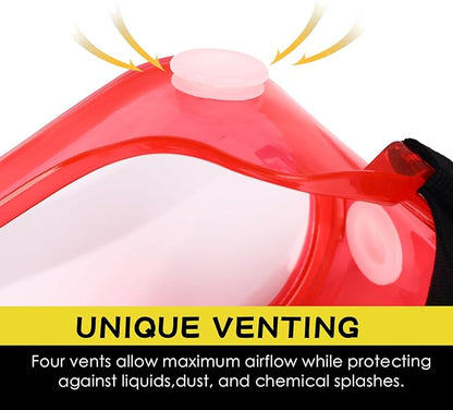 Yunsailing Protective Safety Goggles Lab Over Glasses Clear Anti Fog Eye Protection Goggles for Men Women