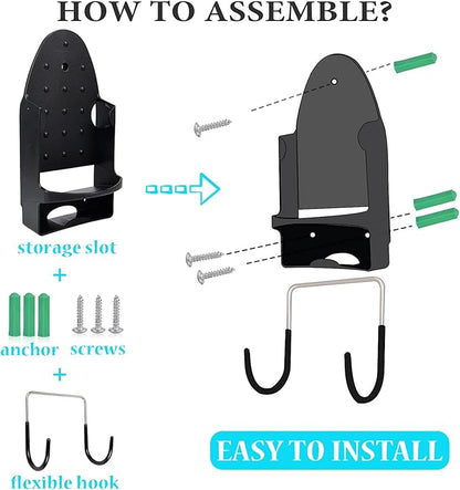 Wall Mounted Ironing Board Rack Electric Iron Holder Household Bathroom Shelf