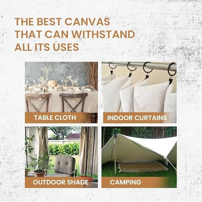 ZUPERIA Canvas Drop Cloth for Painting (Size 4' x12' Feet Pack of 4) Painters Drop Cloth for Painting, Furniture & Floor Protection All Purpose Thick Canvas tarp with Double Stitched Edges