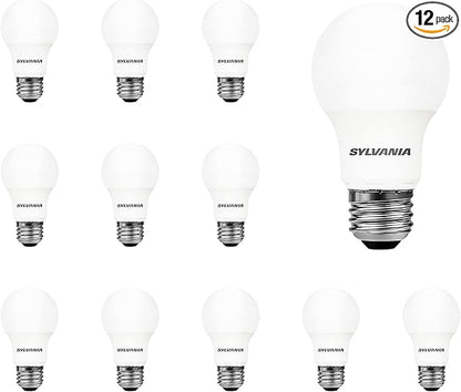 Sylvania LED A19 Light Bulb, 100W Equivalent Efficient 14W, Medium Base, Frosted, 1500Lumens, 2700K, Soft White - 12 Pack (40204)