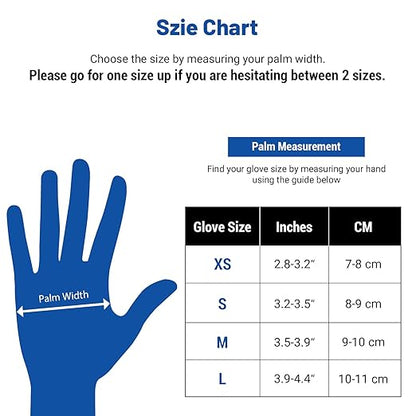 JMU Nitrile Gloves Bulk XS 4000 Count, 3.5 Mil Disposable Gloves Latex-Free, Violet Blue