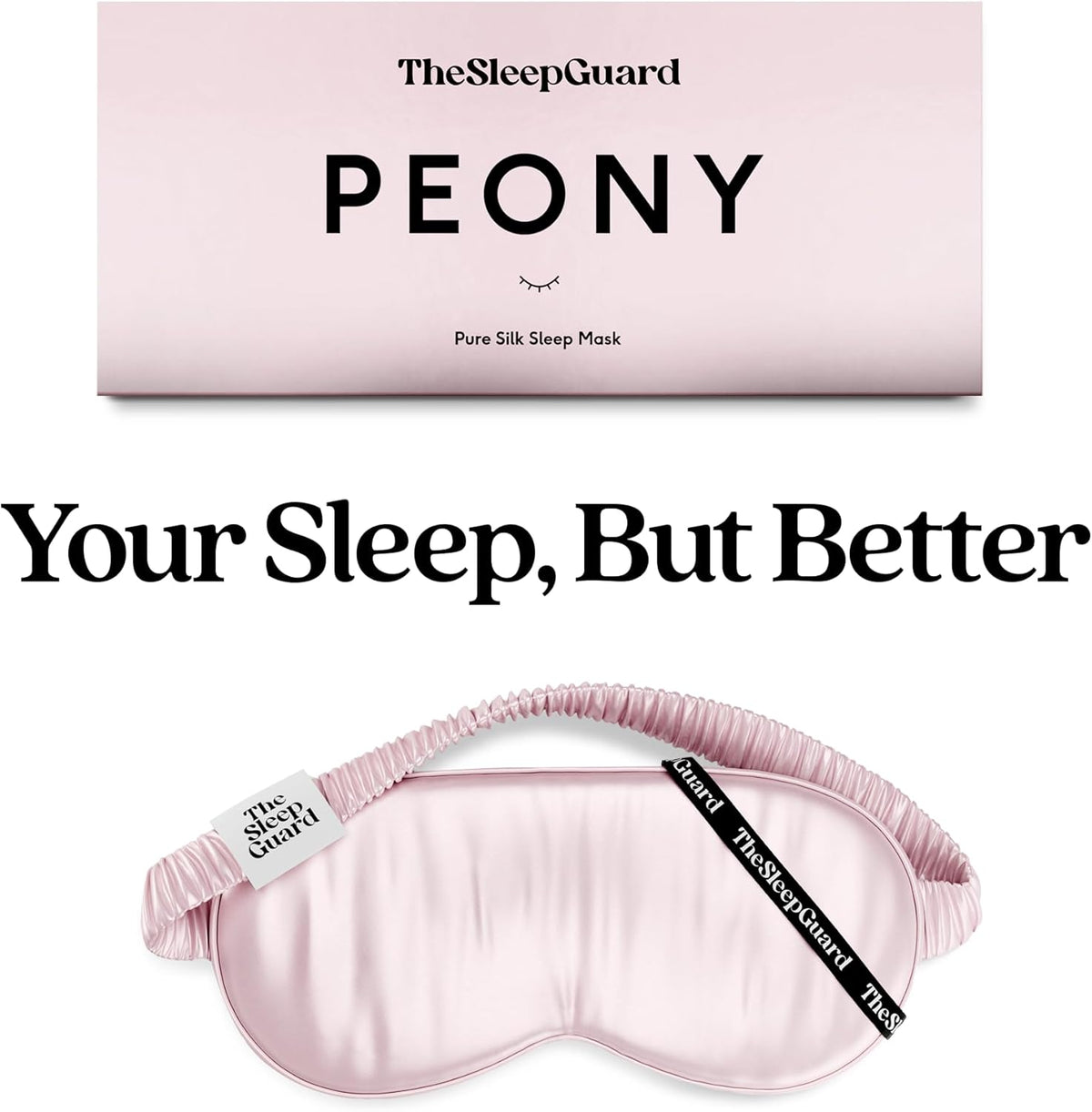 Pure Silk Sleep Mask [100% 6A Mulberry Silk, 22 Momme] Light Blocking Travel Essentials. Eye Masks for Sleeping. Black Oeko-Tex Blindfold. Eye Covers for Men & Women