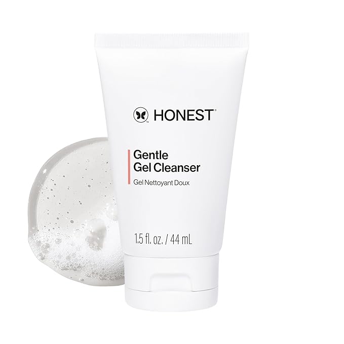 Honest Beauty Mini Gentle Gel Daily Face Cleanser | Calms, Refreshes, + Hydrates | Vegan + Safe for Sensitive Skin | Travel Size, 1.5 fl oz