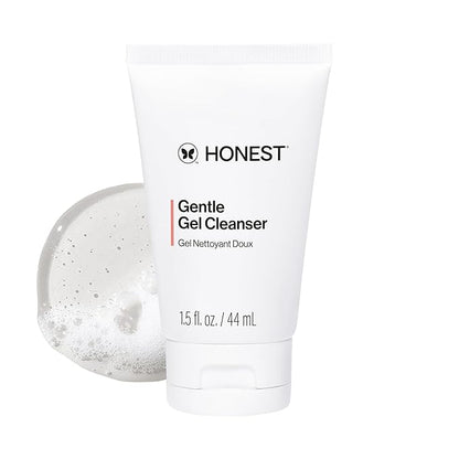Honest Beauty Mini Gentle Gel Daily Face Cleanser | Calms, Refreshes, + Hydrates | Vegan + Safe for Sensitive Skin | Travel Size, 1.5 fl oz