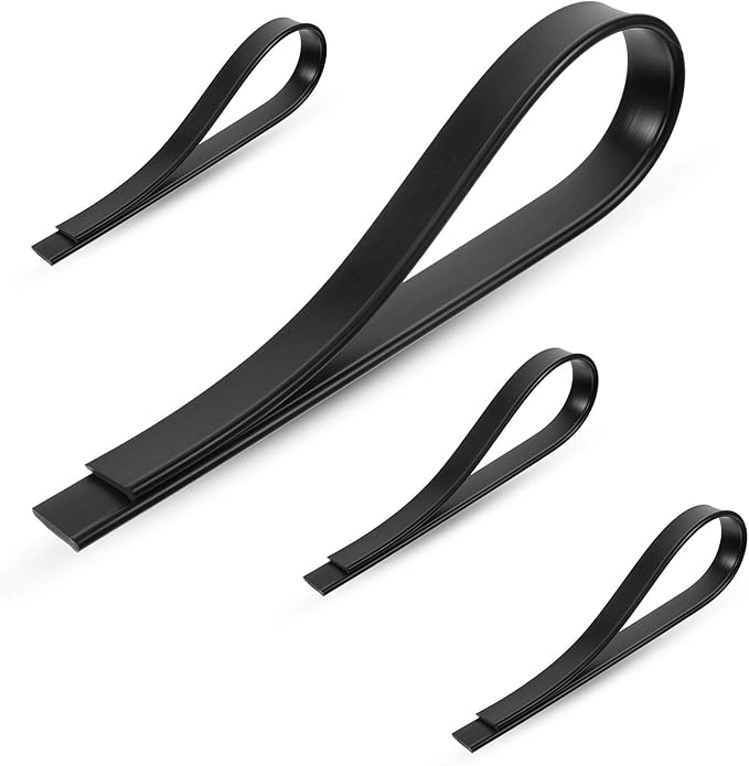 Boao 4 Pieces Replacement Squeegee Rubber 18 Inch Refill Silicone Replacement Rubber Squeegee for Windows, Glass, Shower Doors