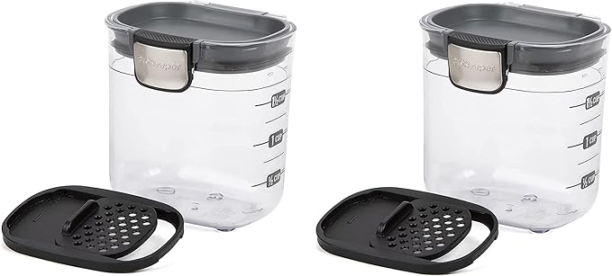 Progressive PKS-401 1.5 Cup Mini Prokeeper+ Airtight Silicone Seal Storage Container Great For Spices & Baking Acessories (2- Piece)