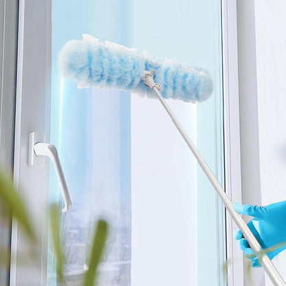 6ft Extendable Duster Handle with 40 Pcs, Compatible with Swiffer Duster, Disposable Microfiber Dusting Pads for Home Cleaning, Ceiling, Fan, Window, Hard-to-Reach Areas