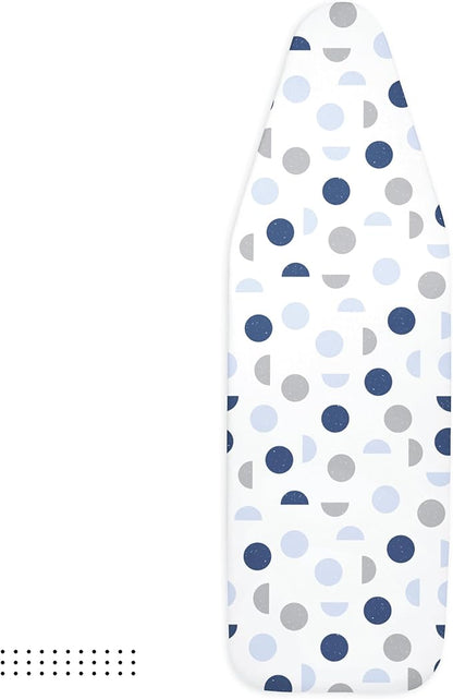 Encasa XO Ironing Board Cover and Pad 54"x15" - Thick 3mm Felt Padding, Drawstring Tightening & Lock, Easy Fit, Scorch & Stain Resistant, Fits Standard Large Ironing Board - Blue Moon