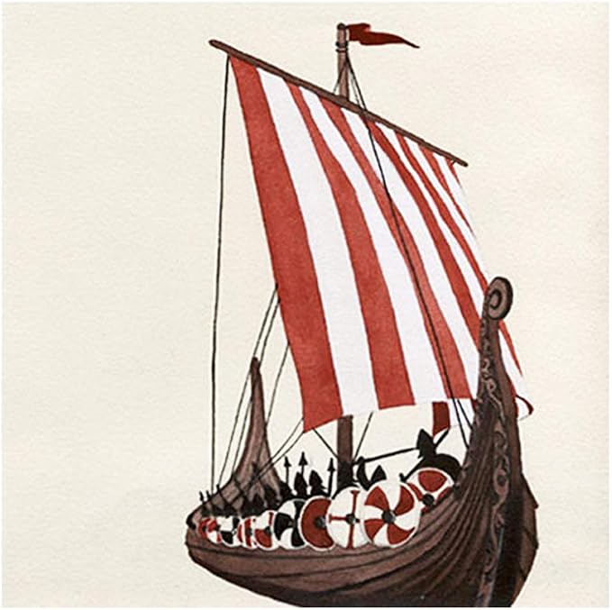 Viking Ship Luncheon Napkin