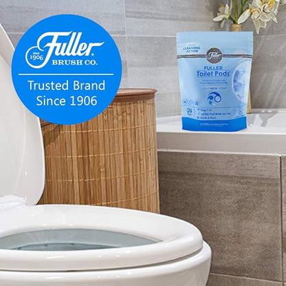 Fuller Brush Toilet Bowl Cleaner Pods - Water Soluble Tablet Cleansers, Cleans Descales & Refreshes Bathroom Toilets Removes Odors Soils & Stains Light Fresh Scent Ideal for Homes & Businesses 2-Pack