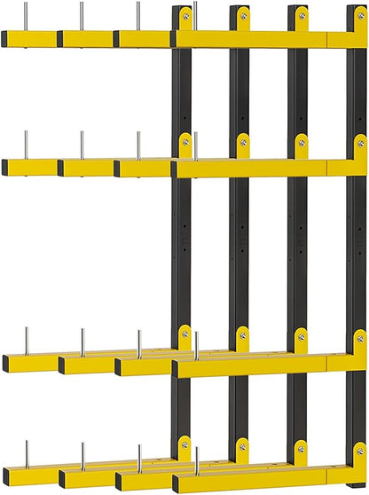 Lumber Storage Rack, Upgrade Cantilever Folding Lumber Rack Wall Mount, Metal 8 Level 32 Inch Plywood Scrap Wood Storage Rack