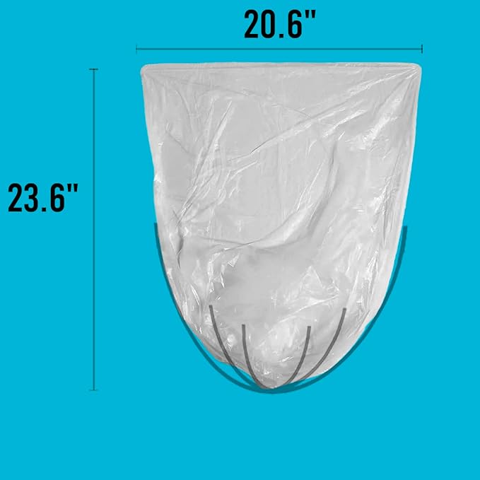 4-6 Gallon Trash Bags, 1000 Count Bulk Value Pack, Clear Plastic Recycling Bags, Multi-purpose Garbage Bags for Business Home Bathroom Kitchen Commercial and Industrial