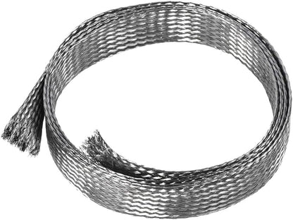 uxcell 3.3Ft - 41/64 Inch 304 Stainless Steel Sleeving Expandable Hose Cover
