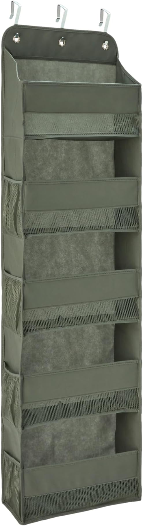 Amazon Basics 5 Tier Over the Door Organizer, Large, 6.4 x 54.5 x 14.9 in, Dark Grey