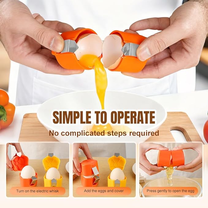 Egg opener, Upgrade Stainless Steel Egg Cutter Egg Cracker Tool Multifunctional Egg Cutter Multipack, 2026 New Egg Shell Separator for Raw Eggs Gadgets Cracker Tool (2, Pink)