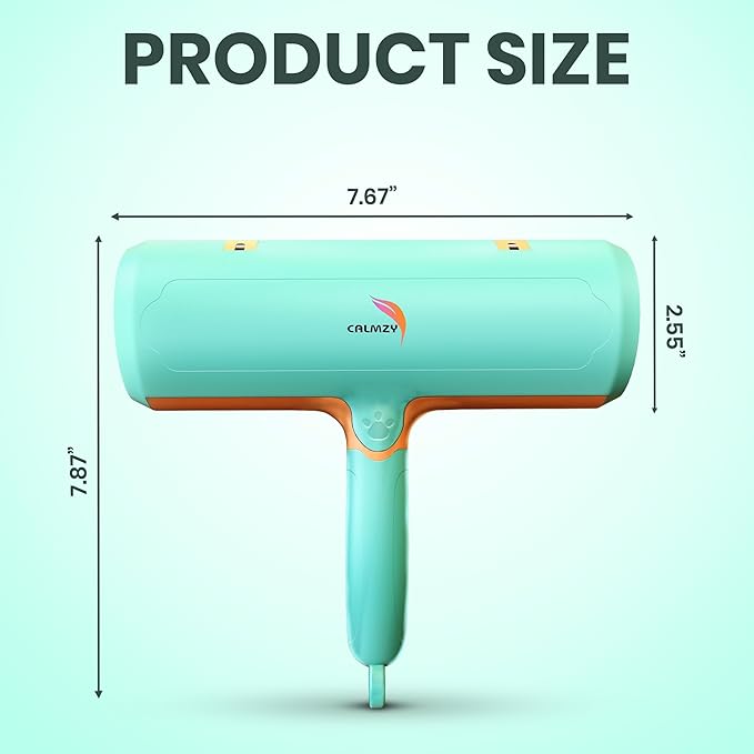 CALMZY Pet Hair Removal Tool, Reusable Lint Roller for Pet Hair, Dog Hair Remover Couch for Cleaning Rug, Carpet, Bed, Cat Hair Remover & Updated 2025, Pet Hair Remover Roller (Green and Orange)