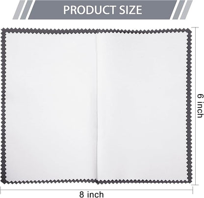 Breling 10 Pcs Silver Jewelry Polishing Cloths 6 x 8 inches Jewelry Cleaning Cloth Sterling Polish Cloths for Jewelry