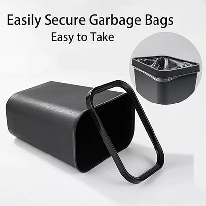 Black Small Trash Can 4Pack, 2Gallon/8 L Plastic Office Trash Can Garbage Can Under Desk, Trash Cans for Bedroom, Office and Kitchen, Bathroom Trash Can Fits Narrow Space, Plastic Trash Can