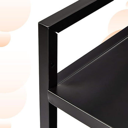 Amazon Basics 3-Tier Metal Rolling Cart, Black