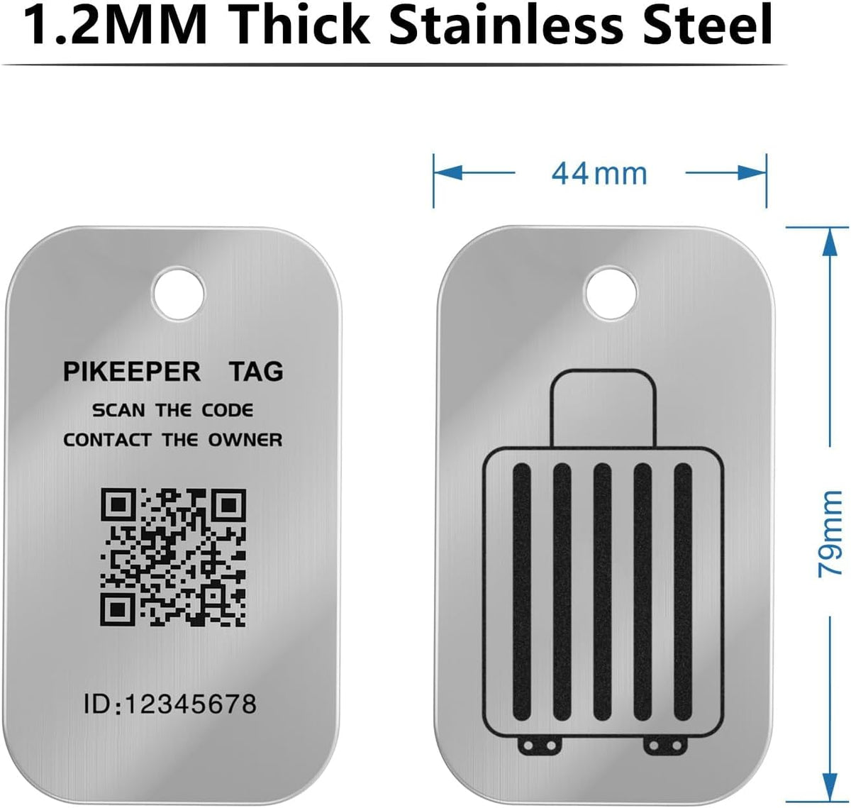 Smart Luggage Tags for Suitcases - Waterproof QR Code Bag Tags with Location Notification When Scanned, Self-Modifiable Info, Durable & Personalized Backpack Travel ID Tags
