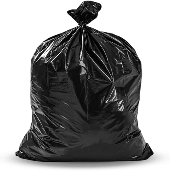 Veska 33 Gallon Trash Bags, (Huge 100 Bags w/Ties) Large Black Garbage Bags 30 Gallon, 32 Gallon, 35 Gallon Trash Can Liners