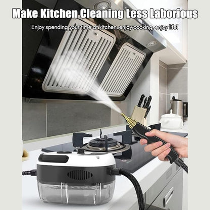 Decdeal Steam Cleaner - 2500W High Temperature Pressurized Handheld Steam Cleaning Machine with Brush Heads and Gloves, for Car Floors Kitchen Furniture Bathroom Windows