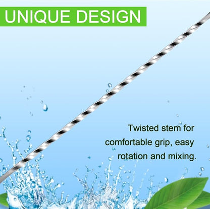Bar Spoon Cocktail Mixing Stirrers, 12”