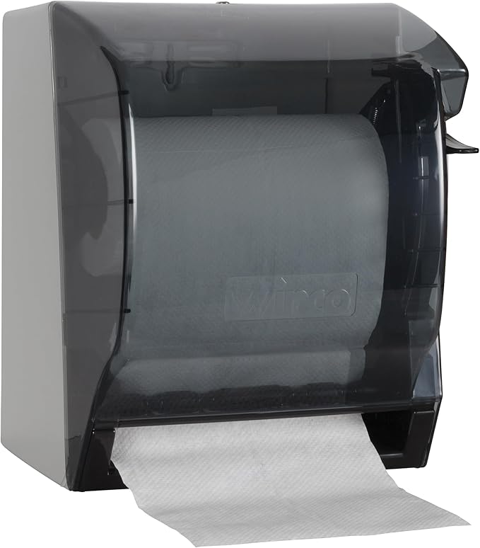 Winco Paper Towel Dispenser, Medium, Gray, Black