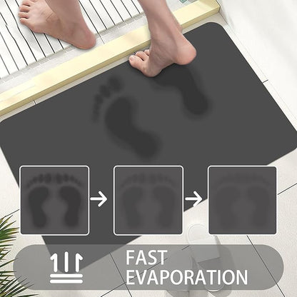 Ultra Thin Door Mat Indoor Entrance, 1/10 in Thin Door Mats for Inside Entry, Non-Slip Rubber Backing Washable Doormat, Fade Resistant, Absorbent, Low Profile Dirt Trapper, 47"X24",Grey