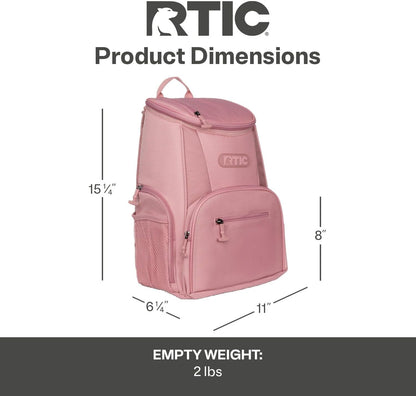 RTIC 15 Can Lightweight Backpack Cooler Soft Insulated Portable Bag for Lunch, Beach, Drink, Beverage, Travel, Camping, Picnic, Car, Hiking,