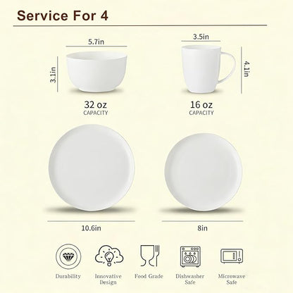 16 Piece Bone China Dinnerware Sets