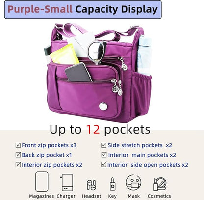 MINTEGRA Women Shoulder Handbag Roomy Multiple Pockets Bag Ladies Crossbody Purse Fashion Tote Top Handle Satchel