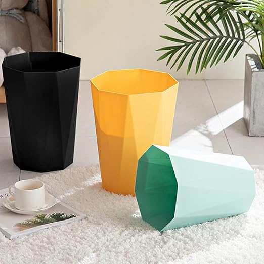 Small Trash Can 2.6 Gallon Bathroom Garbage Can Waste Basket Recycling Bin for Toilets Dorms Kitchens, Black