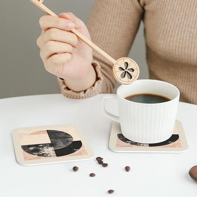 Minimal Abstract Shapes Print Coasters