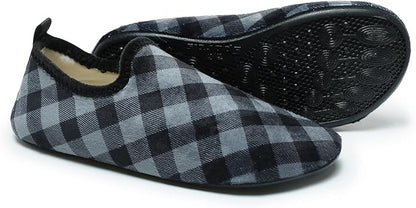 QZKDM Lightweight Slip on Grip Indoor House Slippers Barefoot Non Slip Home Exercise Yoga Shoes for Men Women